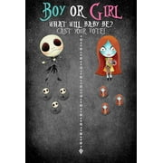 Boy or Girl - Cast Your Vote - Little Nightmare Before Christmas Themed Baby Shower Gender Reveal Party Game Poster Stickers Decoration Supply - Girl Boy