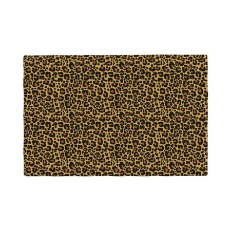 

Placemats Set of 4 leopard fashion print Place mats for Dining Table Indoor/Outdoor Cute Heat Resistant Washable Table Mats(18 x 12 )
