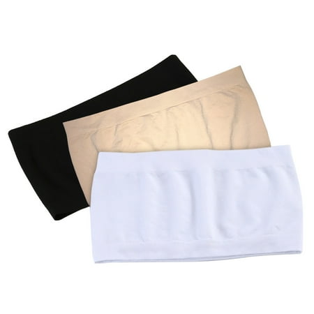

Fsqjgq Underwear Women Spaghetti Strap Tops for Women Bandeau Bra Strapless Women Tops Yoga Padded Seamless Top Camera Tube Womens Underwear Polyester White