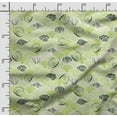 thumbnail image 2 of Soimoi Sea Shell Printed, Cotton Fleece, Fabric by The Yard Sewing DIY Stretch Fabric 56 Inches Wide, WarmFabric for Hats, Coats, Gloves, Blankets, Pear Green, 2 of 5