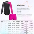 thumbnail image 7 of Aislor Leotard for Girls Gymnastics Activewear Dance Bodysuit 2-Piece Tumbling Outfit with Shorts Size 4-14 Hot Pink 4, 7 of 7