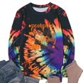 thumbnail image 4 of Camiseta suelta estampada a la moda para mujer, blusa de manga larga, cuello redondo, camisetas informales Pompotops FGAJ10151, 4 of 5