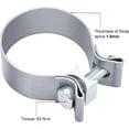 thumbnail image 3 of HSHDLDF Exhaust Clamp,Narrow Band Muffler Clamp Stainless Steel (1.75 Inch,2Pcs), 3 of 5