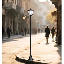 67 Inch Solar Lamp Post Light Outdoor – Waterproof LED Pathway Lighting with Adjustable Pole for Lawn, Garden, Driveway or Patio