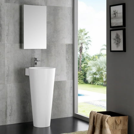Claw Sink Chest - Fresca Messina Pedestal Sink with Medicine Cabinet