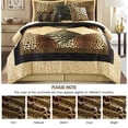 thumbnail image 3 of Lanco Aris Leopard Print 7-Piece Comforter Set, Brown, Black, California King, Fill 100% Polyester, Abstract, 3 of 7