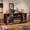 Brown, variant on Sunmthink Farmhouse TV Stand with 36" Fireplace for TVs up to 100", Media Entertainment Center with Adjustable Shelves and Large Storage Cabinets, for Living Room, Black