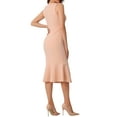 thumbnail image 3 of INSPIRE CHIC Women's Cocktail Sleeveless Sweetheart Neck Bodycon Fishtail Ruffles Midi Dresses XS Pink, 3 of 6