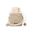 thumbnail image 1 of Mini Bolso Hombro Tipo Bandolera Con Cordón Bolsos Perlas Verano Tejidos Flores para Mujer, 1 of 9