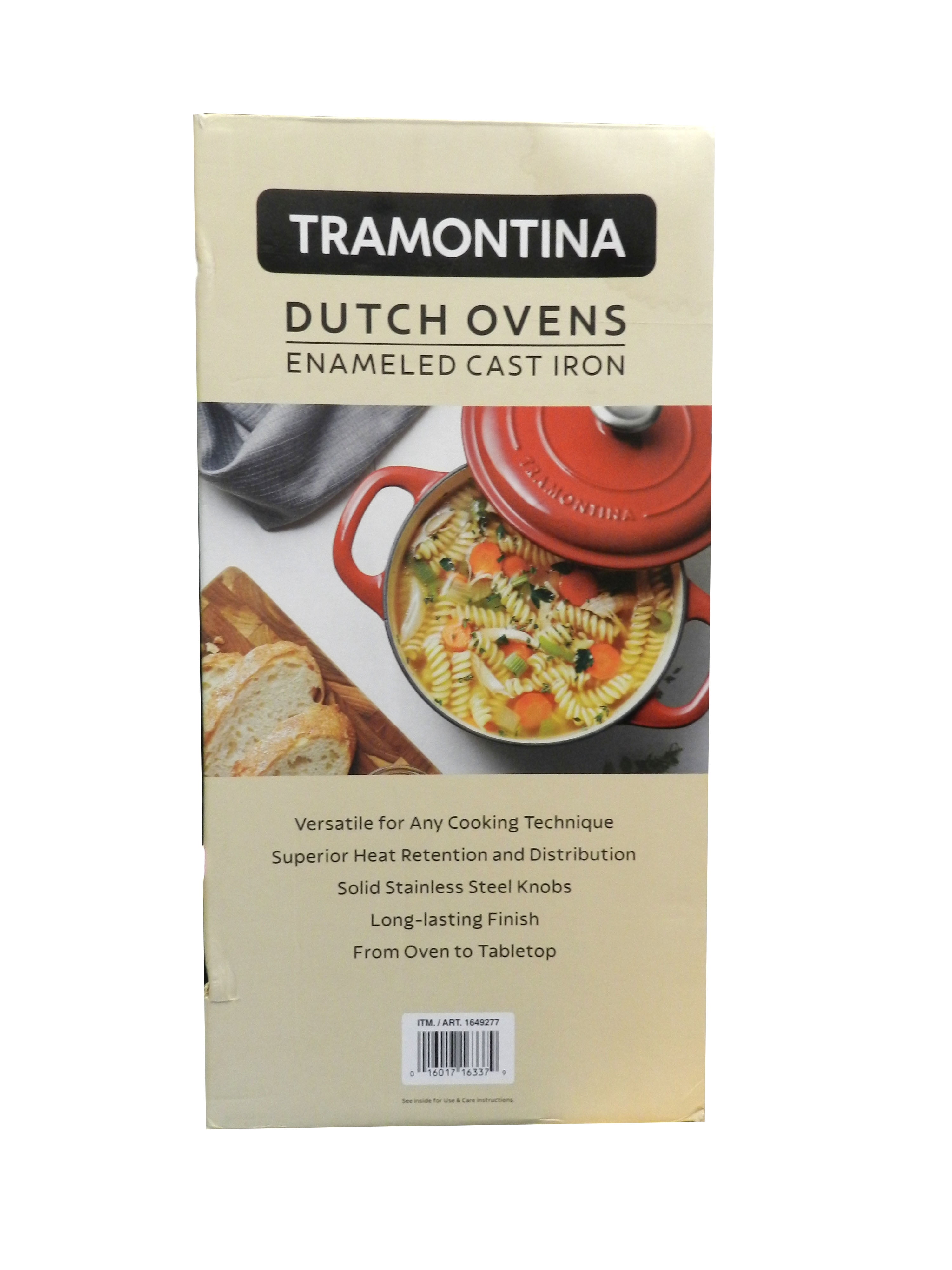 Tramontina, 2-Pk Enameled Cast Iron Dutch Ovens w / Lid - Red NIB