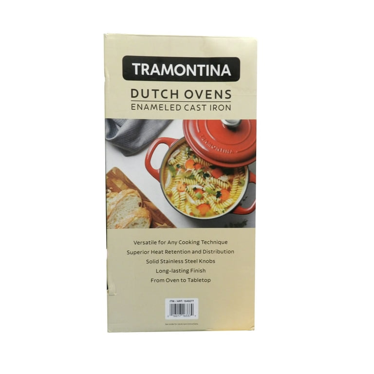 Tramontina 5.5qt Enameled Cast Iron Round Dutch Oven - Matte Black