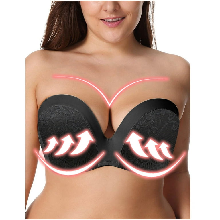 Strapless Push up Bras for Women Out Plus Hollow Yoga Size Stretch