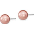 thumbnail image 5 of Sterling Silver Rh 10-11mm Wht/Pink/Blk Imit. Shell Pearl Earring Set Made In Canada qe12882set, 5 of 5
