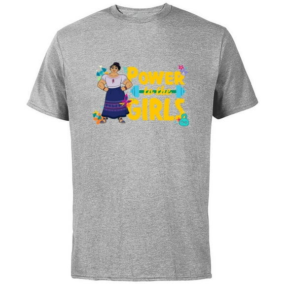 Disney Encanto Luisa Power to the Girls - Short Sleeve Cotton T-Shirt for Adults - Customized-Athletic Heather