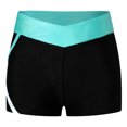 thumbnail image 6 of TSSOE Kids Girls Gymnastics Outfit Tracksuit Training Tank Tops Dance Bra and Yoga Shorts Ballet Blue Green 8, 6 of 7