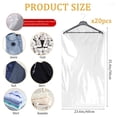 thumbnail image 2 of Paquete de 20 bolsas para ropa, fundas transparentes de plástico para ropa, protectores de ropa de 60 x 90 cm, bolsas para colgar ropa a prueba de polvo para trajes, vestidos, chaquetas, camisas, 2 of 4