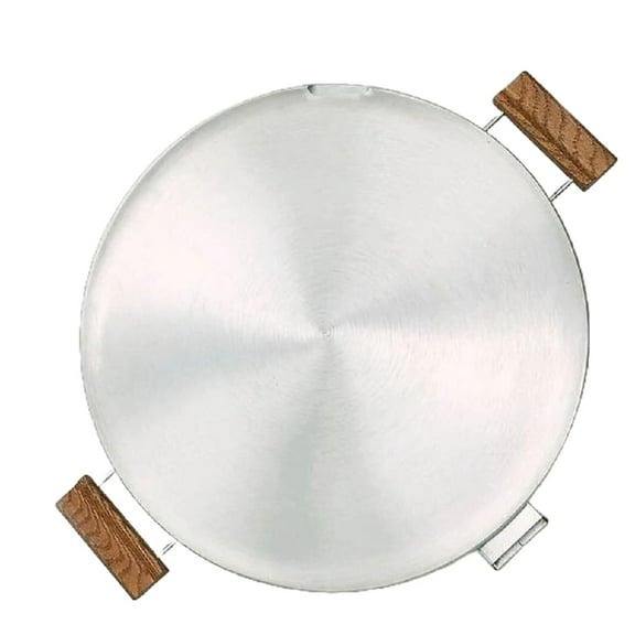 Bethany Heritage Griddle 1450 W 16 In. Dia. Satin Finish, Wood Handles