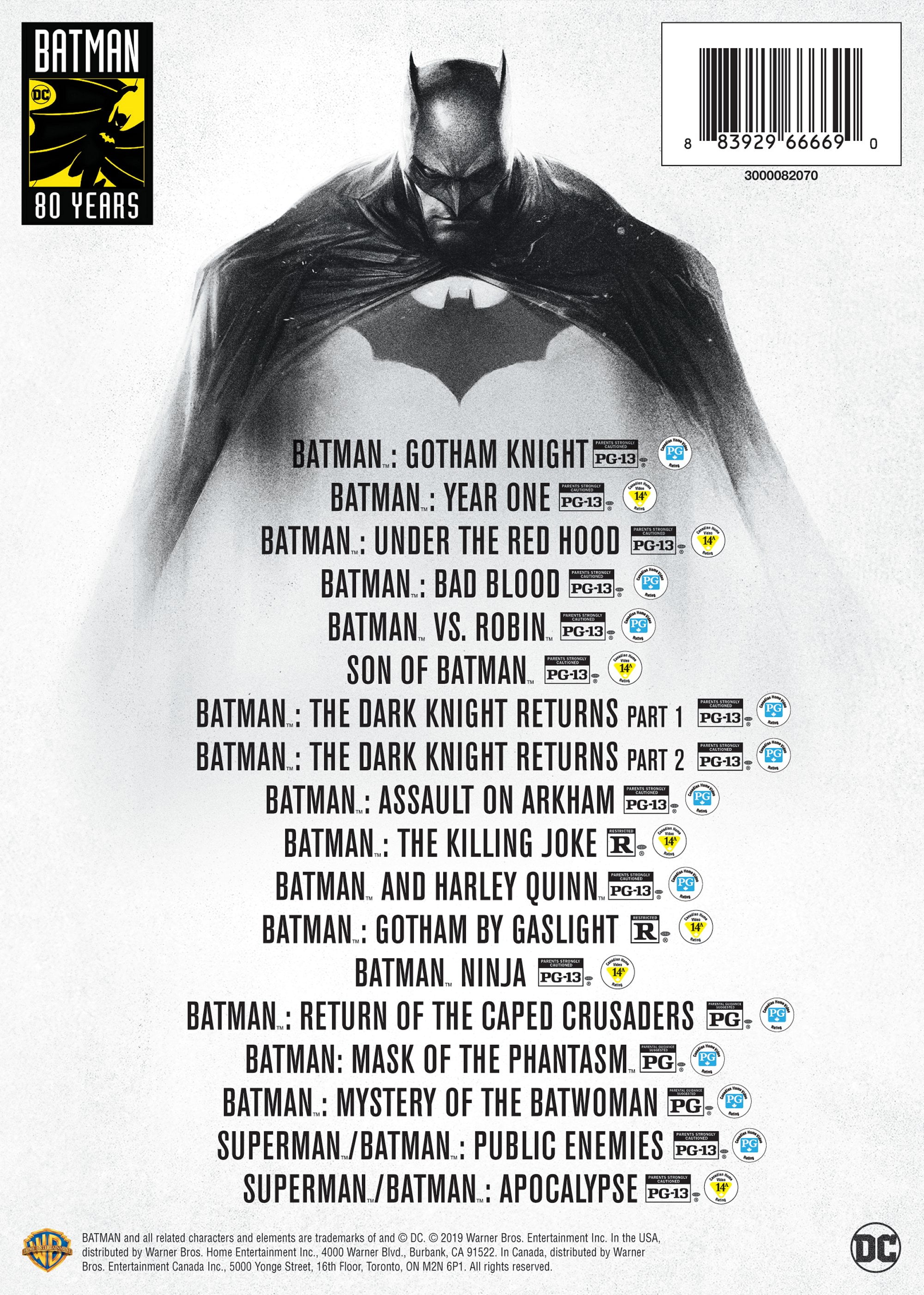 Batman: 80th Anniversary 18-Film Collection DVD - Action TV
