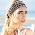 thumbnail image 5 of 6PCS Wide Boho Headbands for Women Non-Slip Headwraps Yoga Running Sports Workout Gym Turbans Bandana Headbands, 5 of 7
