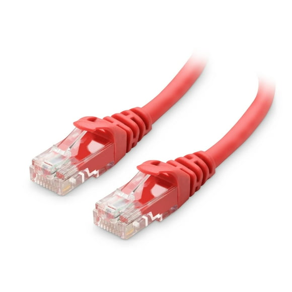 Cable Matters 10Gbps Snagless Cat 6 Ethernet Cable 50 ft (Cat 6 Cable, Cat6 Cable, Internet Cable, Network Cable) in Red