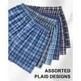 thumbnail image 5 of Onimisc Men's Woven Boxer Shorts Cotton Plaid Boxers for Men Underwear with Button Fly, 10 Pack, 5 of 7