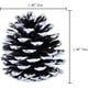 thumbnail image 2 of 6 piñas navideñas de 1,96" con punta de nieve, piñas naturales, adornos de piñas de madera esmerilada para decorar y diseñar (6 piezas), 2 of 6
