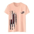 thumbnail image 3 of HEILAU American Flag Graphic T Shirts for Women Independence Day 2D Station National Printed Loose Casual Sports Short Sleeve T Shirt Patriotic Tops, 3 of 8