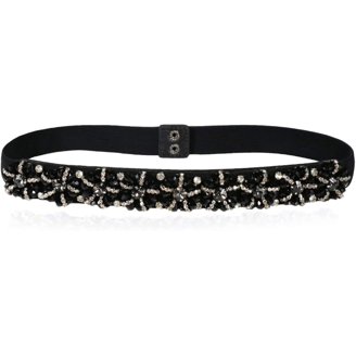 3165 Women\'s Rhinestone Skinny Knot Buckle Piece Stretch Waist Chain Belt Women main image 2