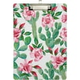 thumbnail image 1 of FMSHPON Cactus Flowers Roses Clipboard Hardboard Wood Nursing Clip Board and Pull for Standard A4 Letter 13x9 inches, 1 of 2