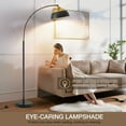 thumbnail image 2 of NATYSWAN 71" Arc Floor Lamps for Living Room, Modern Standing Lamp with Adjustable Hanging Metal Hollow Shade, Tall Pole Lamp with Foot Switch, Over Couch Arched Reading Light for Bedroom, Office, 2 of 7