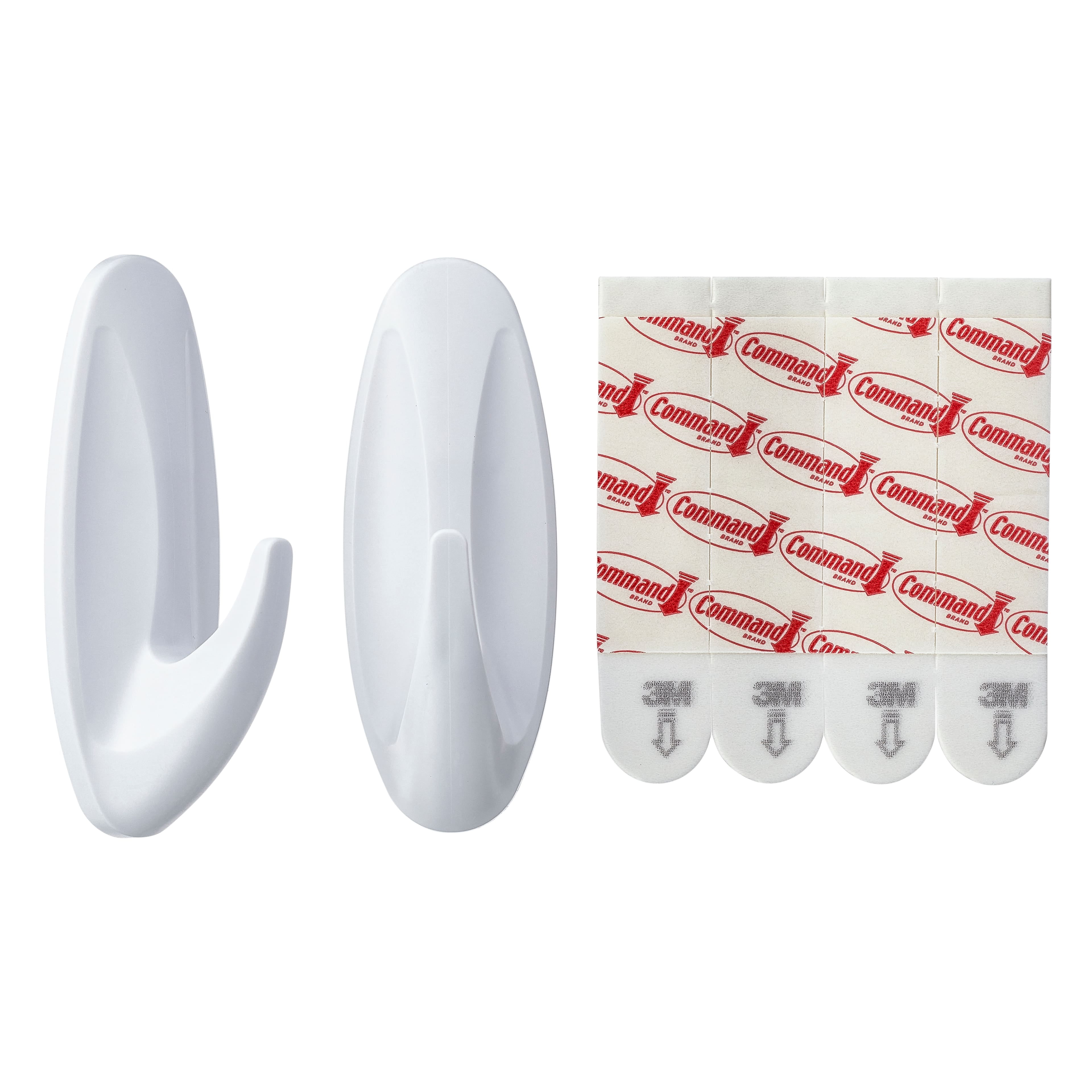 Command Medium White Designer Hooks, 12 Packs: 2 ct. (24 total)