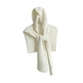 thumbnail image 4 of Bufanda con capucha para mujer, calentador de cuello y orejas, suave, regalo de otoño y Año Nuevo Beige, 4 of 8