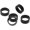 Black, variant on 100 Pieces Silicone Cable Ties, Data Lines Silicone Cord Ties, Reusable Rubber Rings, Power Cable Tie Straps, Elasticity Coil Ring, Rubber bands (White)