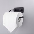 thumbnail image 4 of Soporte para toallas de papel, toallero de papel de varilla corta, negro, soporte para papel higiénico sin clavos, estante, suministros de baño JM, 4 of 5