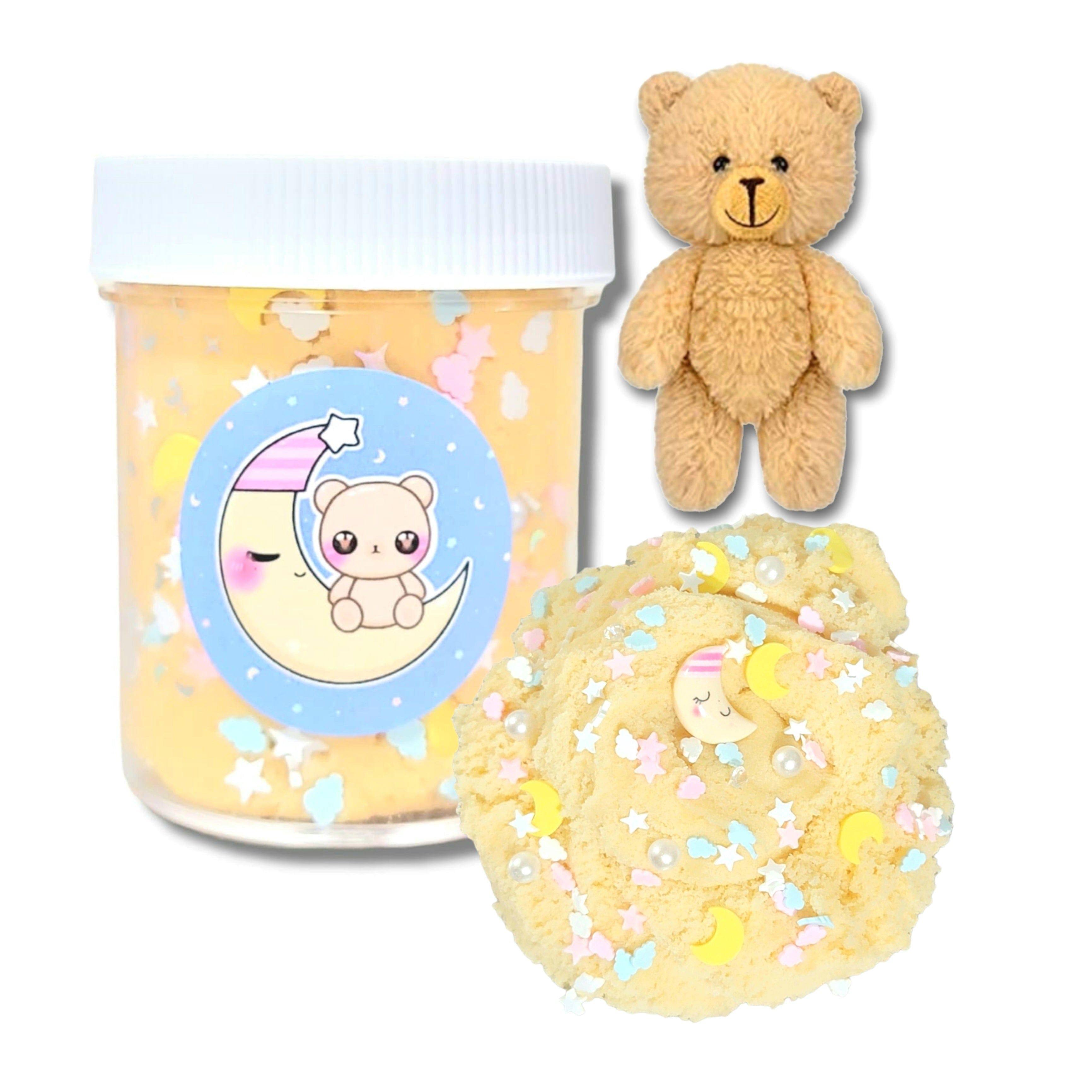 Beary Sleepy Cloud Slime Bundle with Plushie, Fresh Linen Scent, Stress Relief Sensory Toy 8oz Hoshimi Slimes