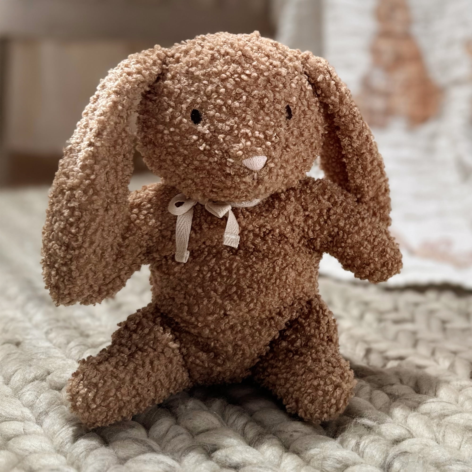 Lambs & Ivy Signature Bunny Hop Plush Rabbit Stuffed Animal Toy - Honey