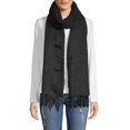 thumbnail image 1 of Ruched Fringe Knit Scarf, 1 of 1