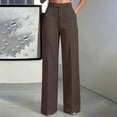 thumbnail image 2 of Abomasnow Women's Plus Size Dressy Pants High Waisted Straight Leg Pants Work Office Business Casual Pull on Stretchy Pants with Pockets, 2 of 6