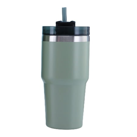 

Thermos mug Stainless steel With straw 590 ml Green