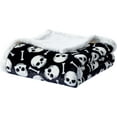 thumbnail image 3 of Faith, Hope, Love Home Décor Skull & Bones Black Microplush Sherpa Throw - 50" X 60", 3 of 4