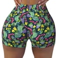 thumbnail image 2 of Lsque Watercolor Cactuses Pattern High Waisted Biker Shorts for Women-Tummy Control Fitness Athletic Workout Running Yoga Gym Shorts,Moisture-Wicking-Small, 2 of 9