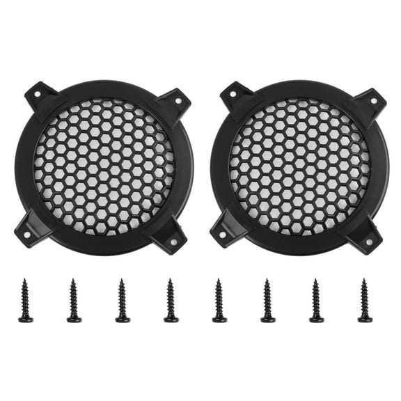 Unique Bargains 2pcs 4" Car Speakers Cover Mesh Woofer Subwoofer Grill Protector