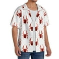 thumbnail image 2 of Yiaed Spiders Insects Print Mens Casual Wrinkle Free Shirts Short Sleeve Button Down Summer Stretch Dress Shirt-Medium, 2 of 5