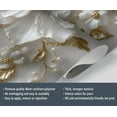 thumbnail image 4 of Modern Relief White Flowers Wall Mural, Luxury Golden Leaves Wallpaper, Stereo White Pearls Custom Photo Wallpaper Wall Decals For Bedroom Living Room 59"W x 39.4"H (Not Peel and Stick), 4 of 6