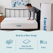 Lucid Bliss Queen Tight Top 10 Plush Memory Foam Mattress with Gel Infusion and Ventilation
