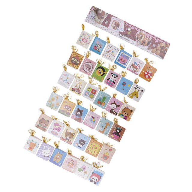 Tarjetas de mensaje de papel Tarjeta De Mensaje De Dibujos Animados 216pcs Con Tarjeta De De 36 Diseños Festival Wish Magideal Tarjetas de mensaje de papel