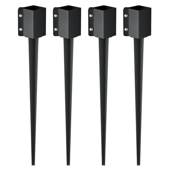 VEVOR Fence Post Anchor Ground Spike, 4 Pack 36 x 4 x 4 Inches Outer Diameter (Inner Diameter 3.5 x3.5 Inches)