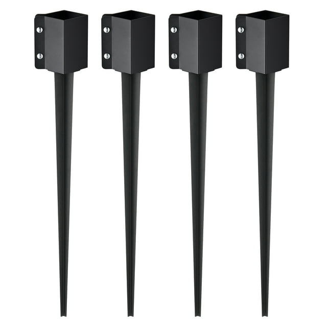 VEVOR Fence Post Anchor Ground Spike, 4 Pack 36 x 4 x 4 Inches Outer Diameter (Inner Diameter 3.5 x3.5 Inches)