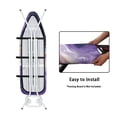 thumbnail image 4 of Kuiaobaty Ironing Board Cover Marble Texture Violet Non-Slip Ironing Board Replacement Cover Protector Cover Protective Scorch Polyster with Elastic Edge 15 x 54 Inches, 4 of 5