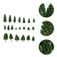thumbnail image 4 of KAKOWELY Green Plastic Model Tree Set for Architectural Models 22 Pieces 1:50 Scale,6.3"X2.36"X2.36", 4 of 5